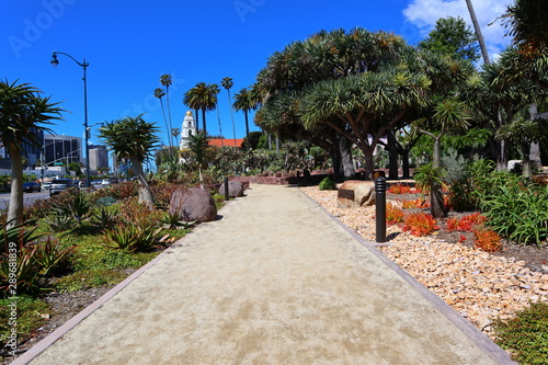 Beverly Gardens Park on Santa Monica Blvd, Beverly Hills - California