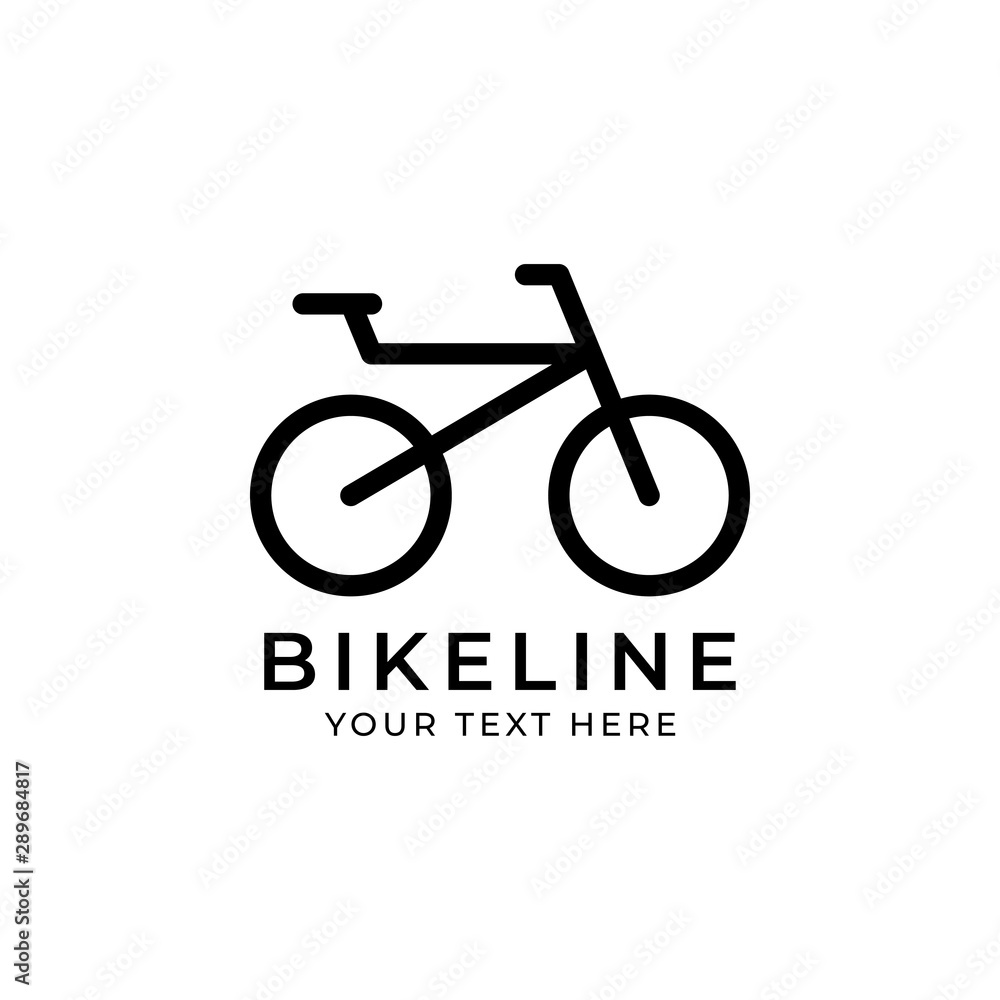 Fototapeta premium Bicycle line graphic design template vector isolated