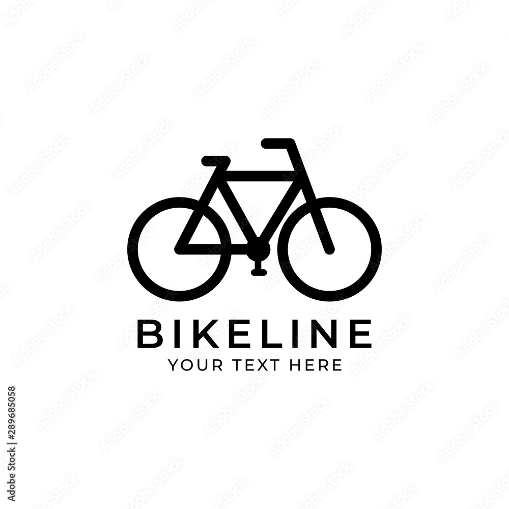 Bicycle line graphic design template vector isolated Bicycle line graphic design template vector isolated
