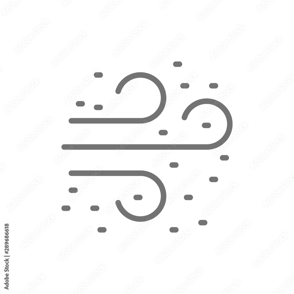 Smell, air pollution line icon. Isolated on white background Smell, air pollution line icon. Isolated on white background