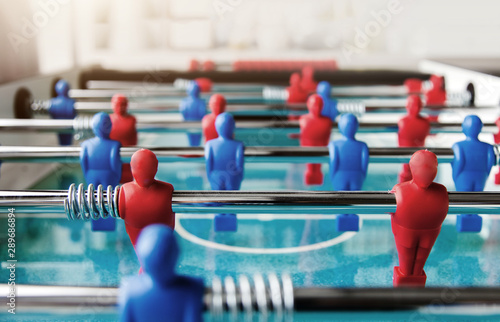 Foto table soccer game for relax  indoor football decoration