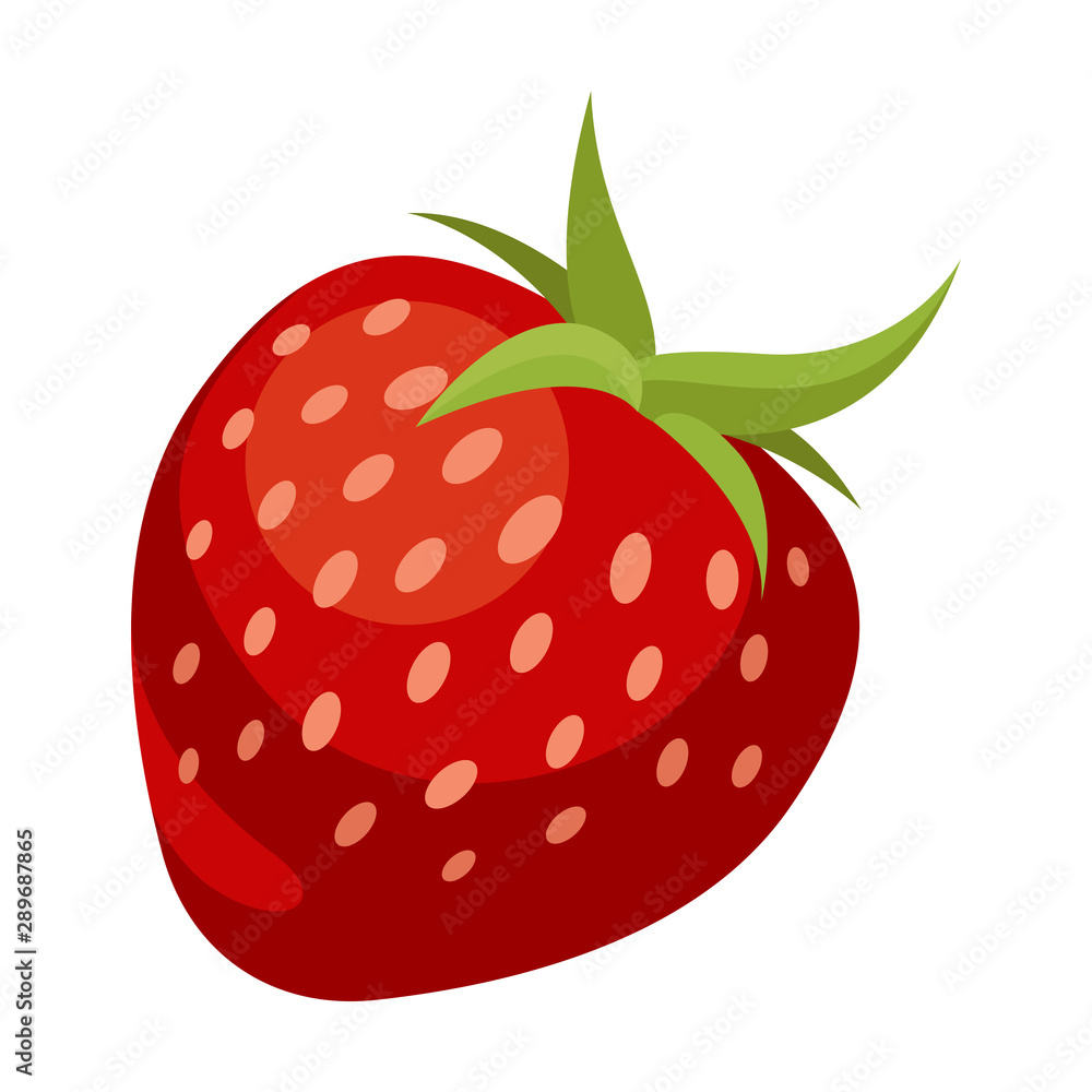 Strawberry colorful logo. Strawberry cartoon style symbol. Isolated on a white background. Strawberry colorful logo. Strawberry cartoon style symbol. Isolated on a white background.