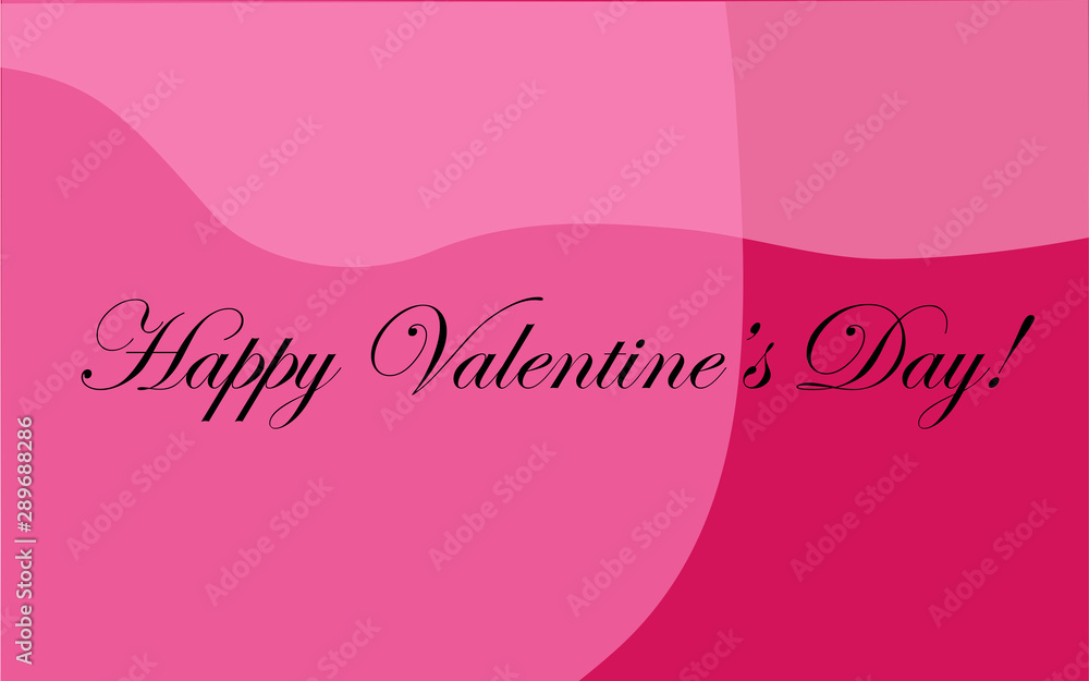 Valentines day background pink love, vector illustration