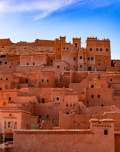 The fortified town of Ait ben Haddou near Ouarzazate on the edge of the sahara desert and Atlas Mountains in Morocco photo