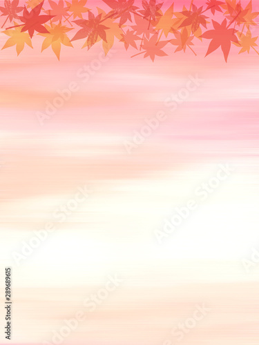 背景_紅葉と夕暮れ3