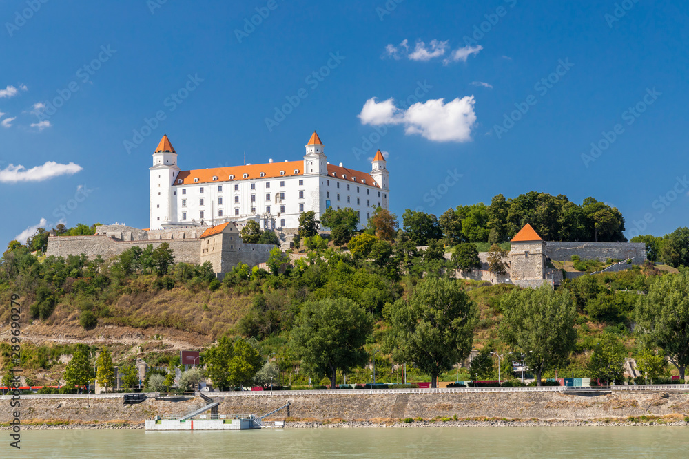 Bratislava castle and Danube river, Slovakia Bratislava castle and Danube river, Slovakia