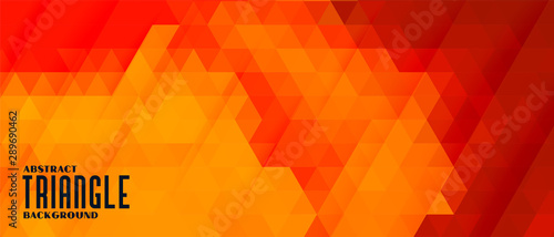 abstract triangle pattern background in warm colors