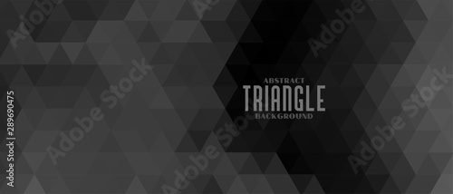 dark black background with triangle shapes design
