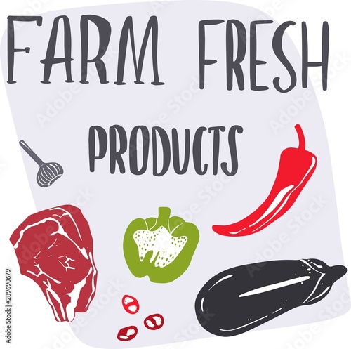 fresh homegrown products icons, labels. Organic tags. Natural product elements. Logo for vegetarian restaurant menu. Fresh, organic, gluten free, 100% bio, premium quality, locally grown, healthy food