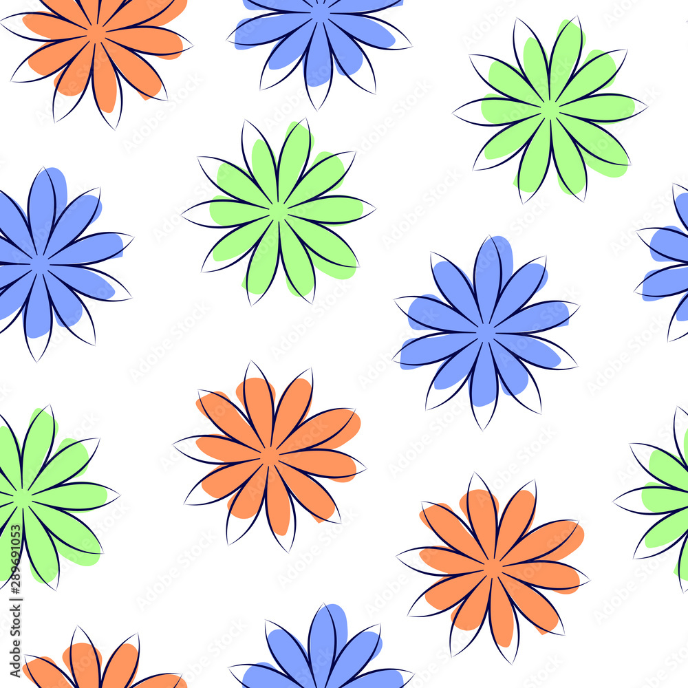 Floral seamless pattern. eps10 vector illustration