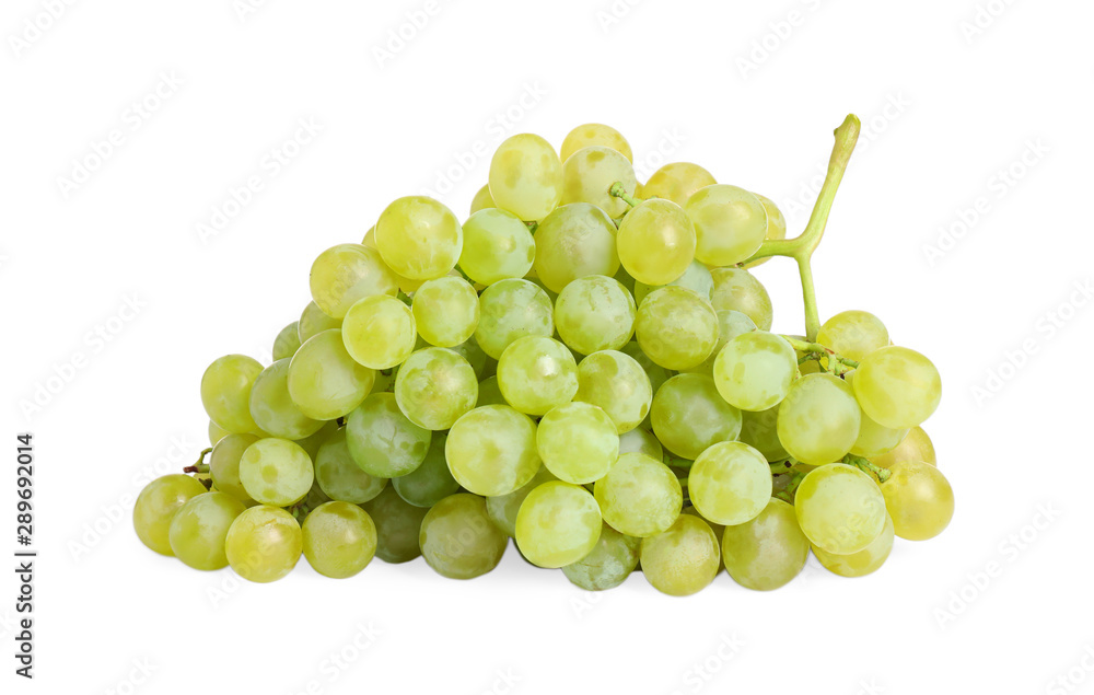 Bunch of fresh ripe juicy grapes isolated on white