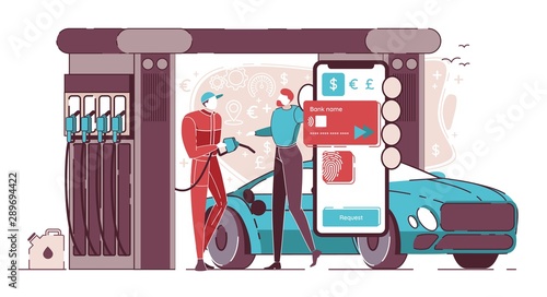 Purchase Fuel with Credit Card on Mobile Phone.