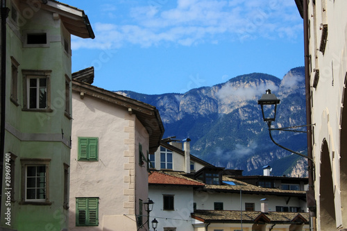 View of the Alps from the Italian city