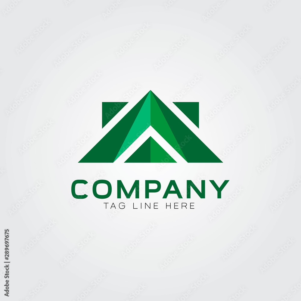 Modern green arrow logo. Elegant design template. Modern green arrow logo. Elegant design template.