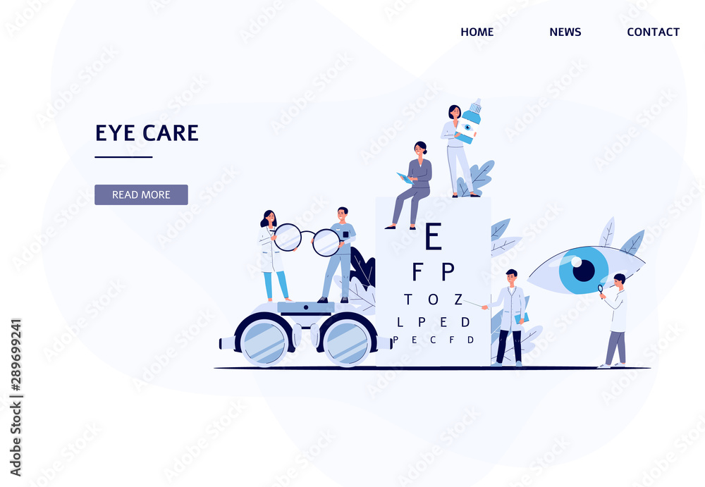 Banner and landing page for the clinic and hospital of ophthalmology. Banner and landing page for the clinic and hospital of ophthalmology.