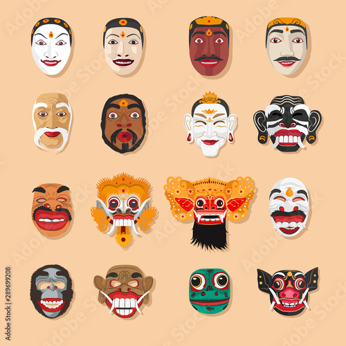 Topeng Bali - Balinese Mask Collection Set