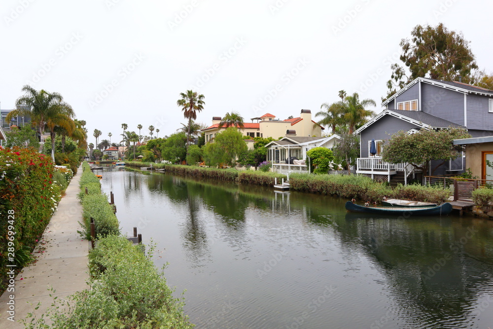 VENICE CANALS, the Historic District in the Venice Beach, California VENICE CANALS, the Historic District in the Venice Beach, California
