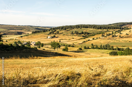 Paysage de Lozère en France