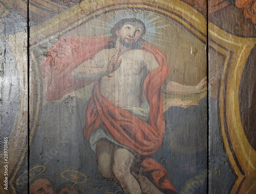 Resurrection of Christ, altarpiece in the Church of the Saint Barbara in Velika Mlaka, Croatia 