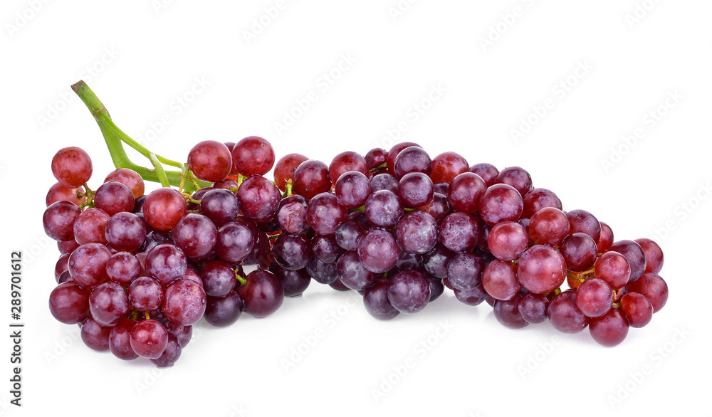 Purple grapes isolated on white background