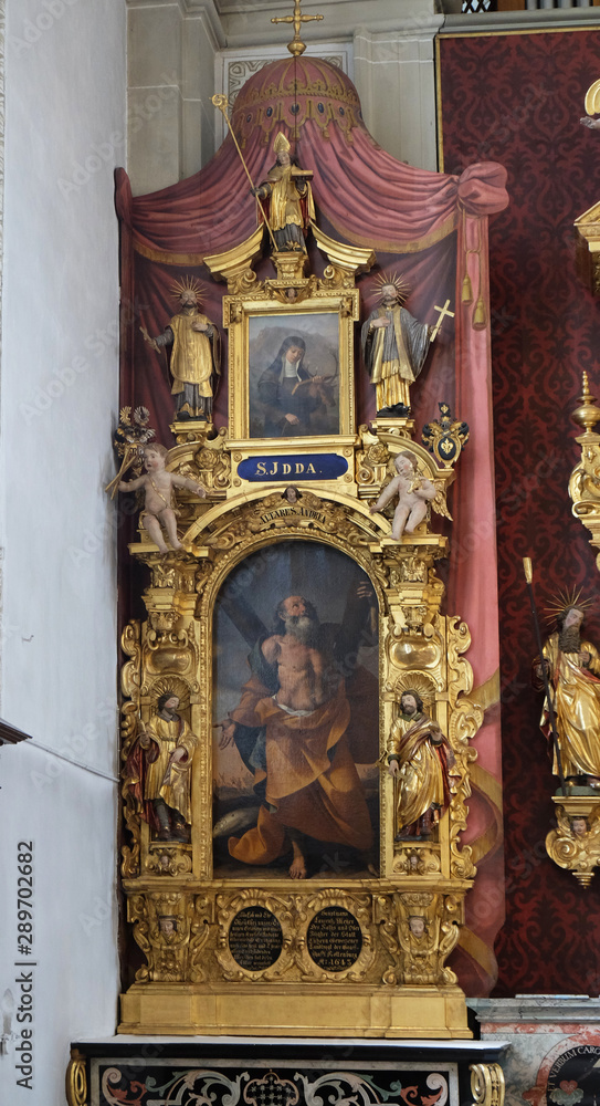 Altar of Saint Andrew in the church of St. Leodegar in Lucerne, Switzerland