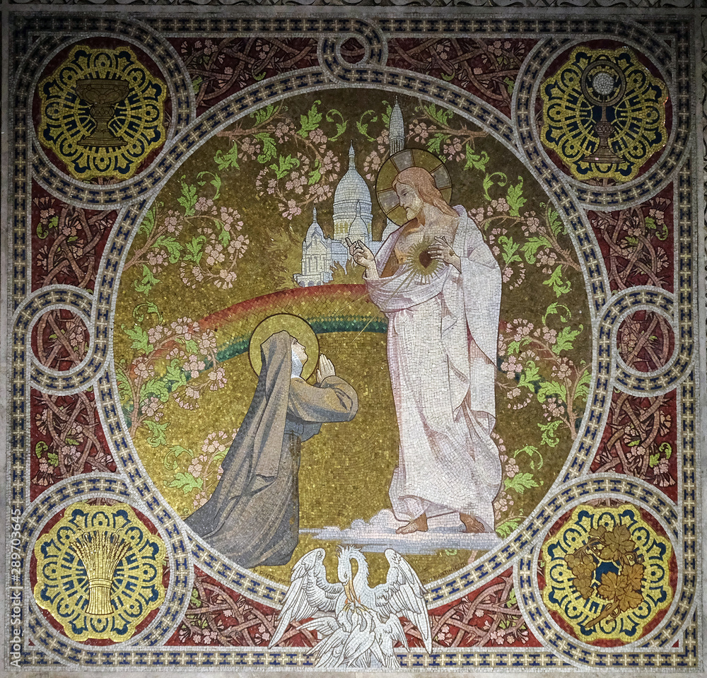 Mosaic in the Basilica of the Sacred Heart of Jesus in Paris, France