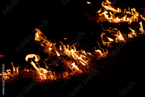 Fire started by men