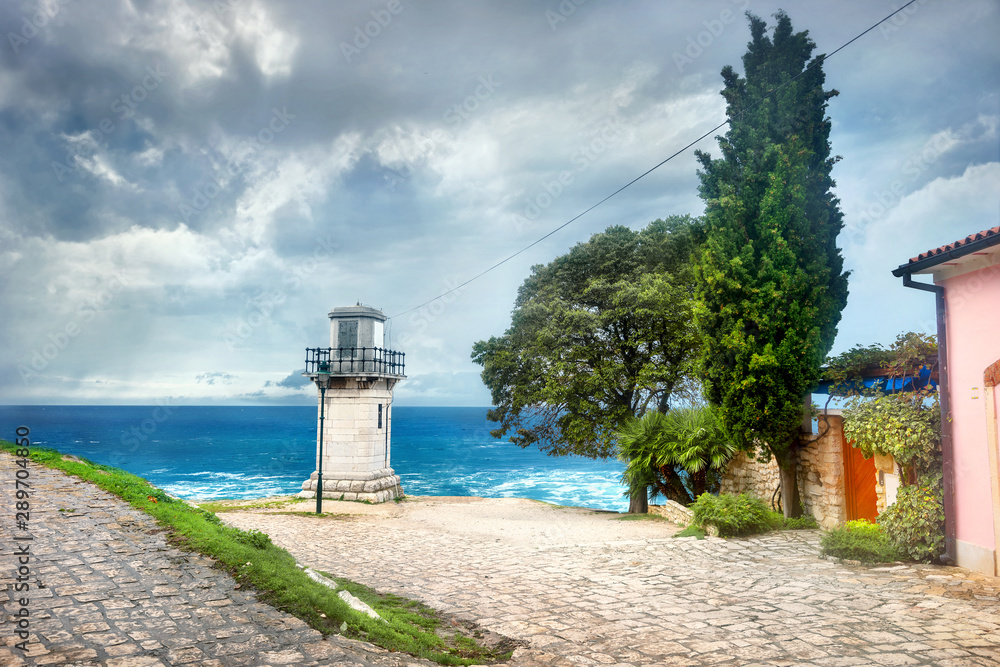 Old lighthouse in Rovinj. Istria, Croatia