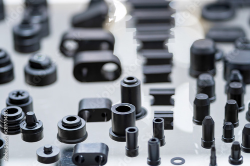 Plastic and rubber parts of automotive manufacturing by high precision mold injection in factory