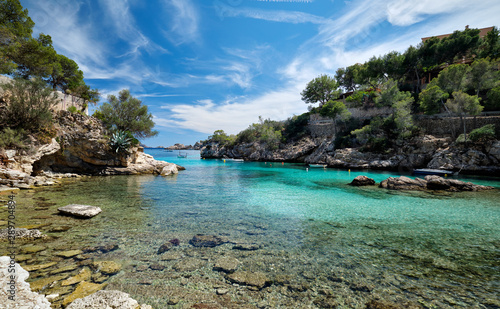 Picturesque beach Calo de ses Llises, Calvia, Mallorca Island, Baleares, Spain