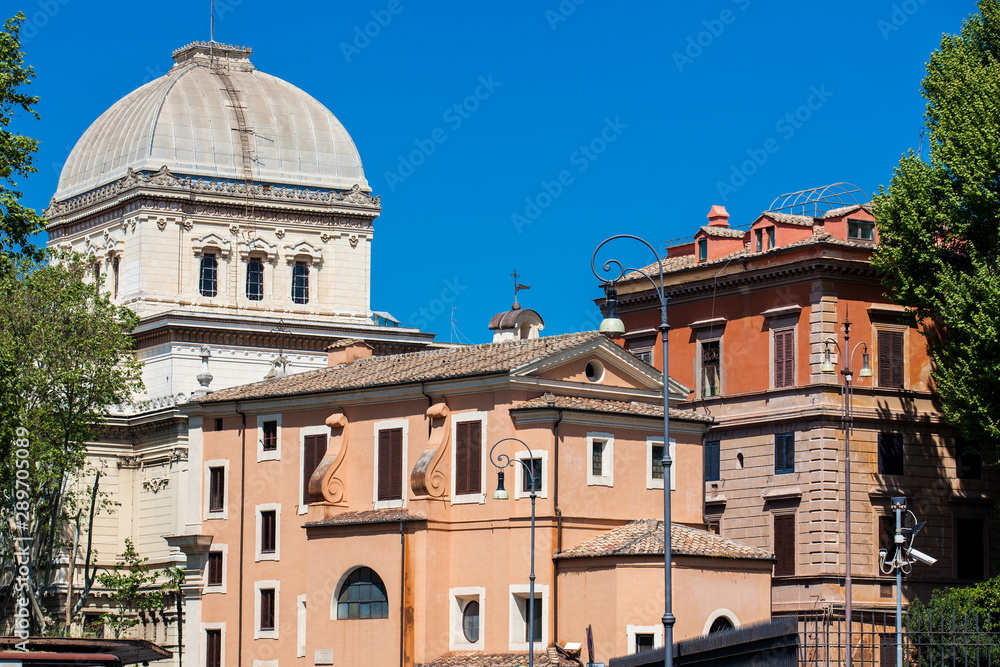 Dome of the Great Synagogue of Rome built on 1904