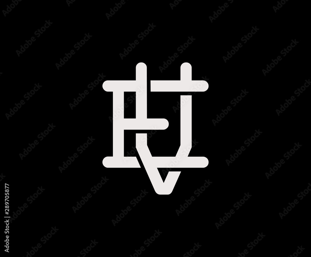 Letter E and V, EV, VE, overlapping interlock logo, monogram line art vintage style on black background Letter E and V, EV, VE, overlapping interlock logo, monogram line art vintage style on black background