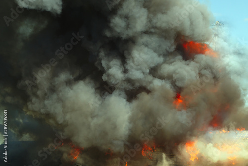 fire smoke flame burn accident disaster background