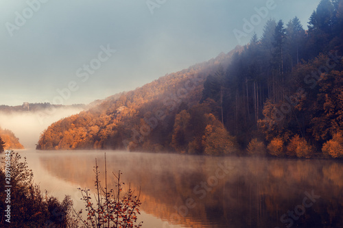 Saar Loop in the morning fog, Indian Summer.