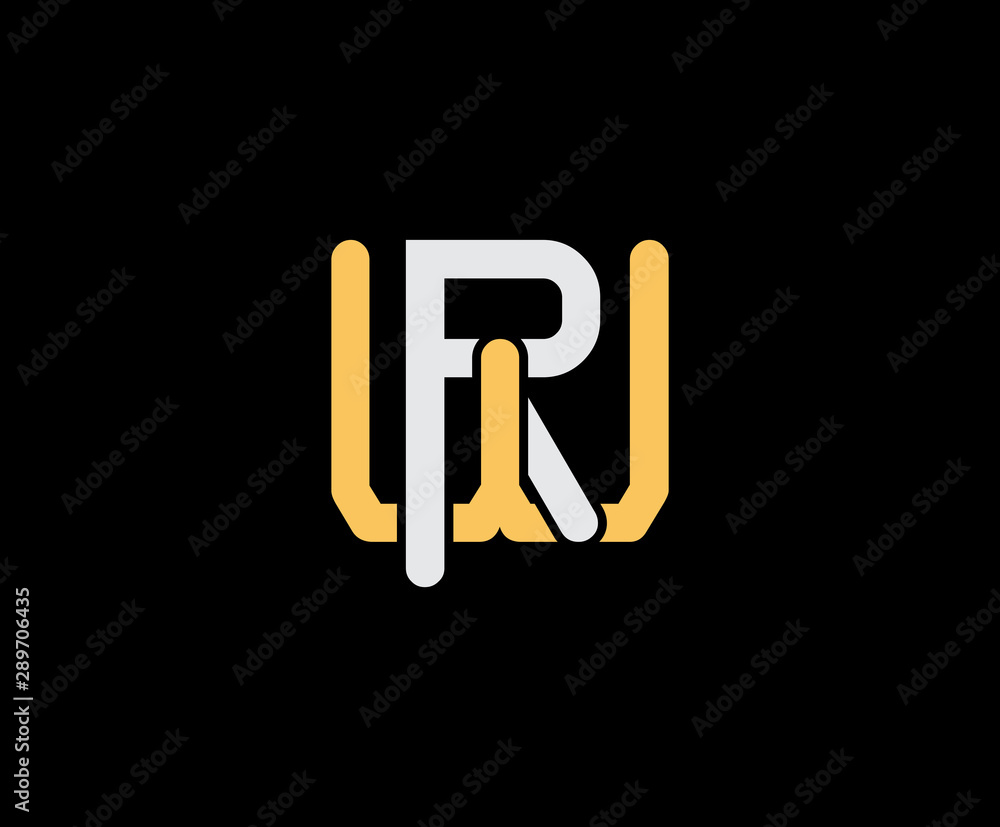 Letter R and B, RB, BR, overlapping interlock logo, monogram line art ...