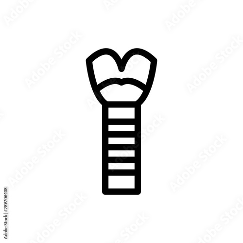 trachea line vector icon