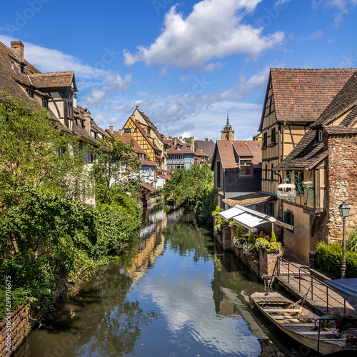 Colmar, France, Alsace panorama from a bridge