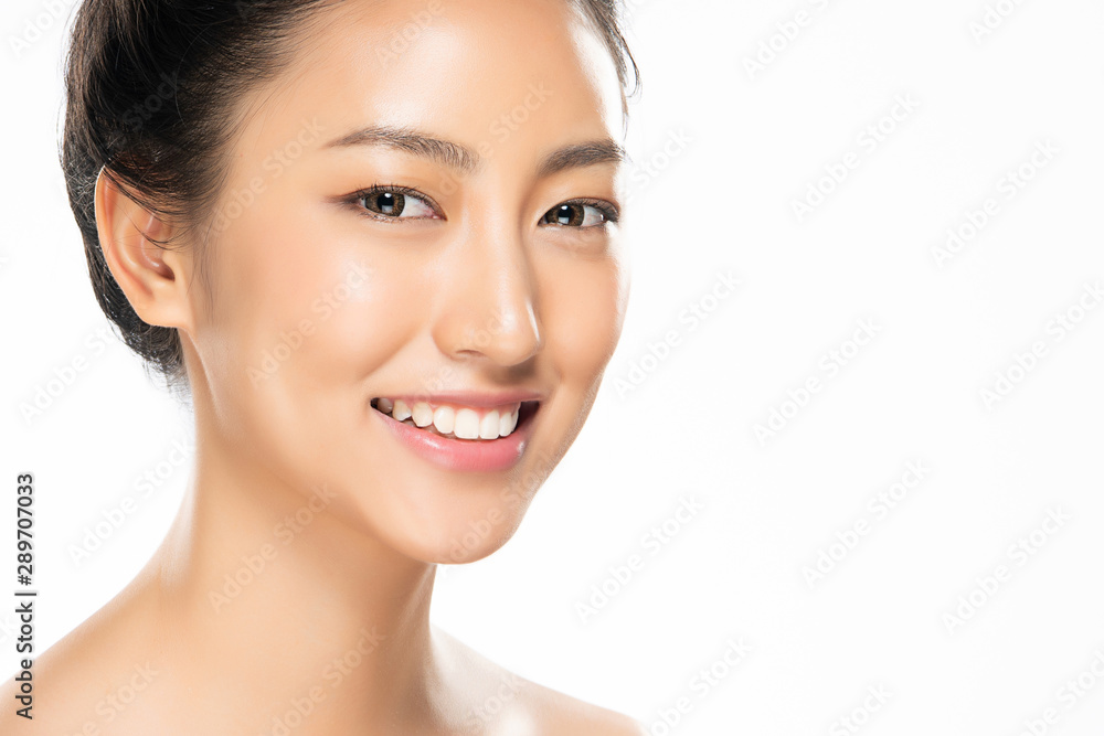 Beautiful Young Asian Woman with Clean Fresh Skin, Beautiful Young Asian Woman with Clean Fresh Skin,