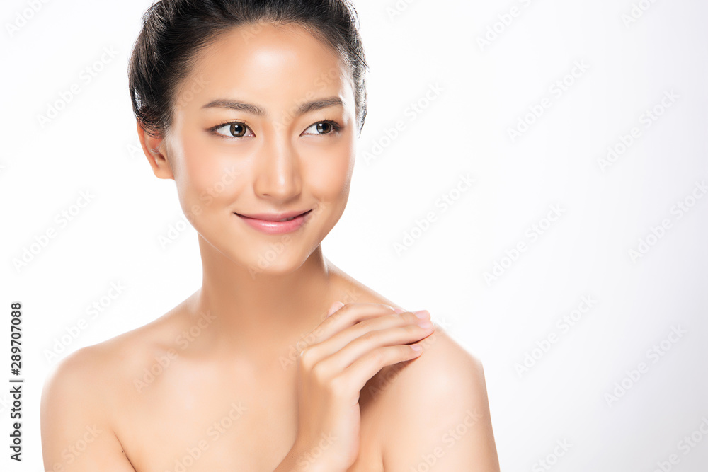 Beautiful Young Asian Woman with Clean Fresh Skin, Beautiful Young Asian Woman with Clean Fresh Skin,