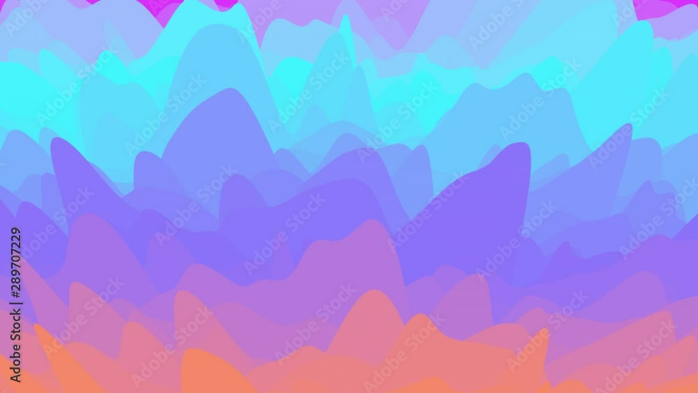 Looped animation. Abstract colorful wavy background in bright rainbow colors. Modern colorful wallpaper. 3d rendering. Looped animation. Abstract colorful wavy background in bright rainbow colors. Modern colorful wallpaper. 3d rendering.