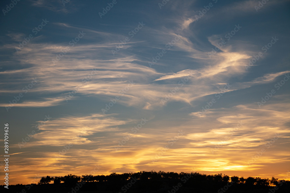 cielo al atardecer