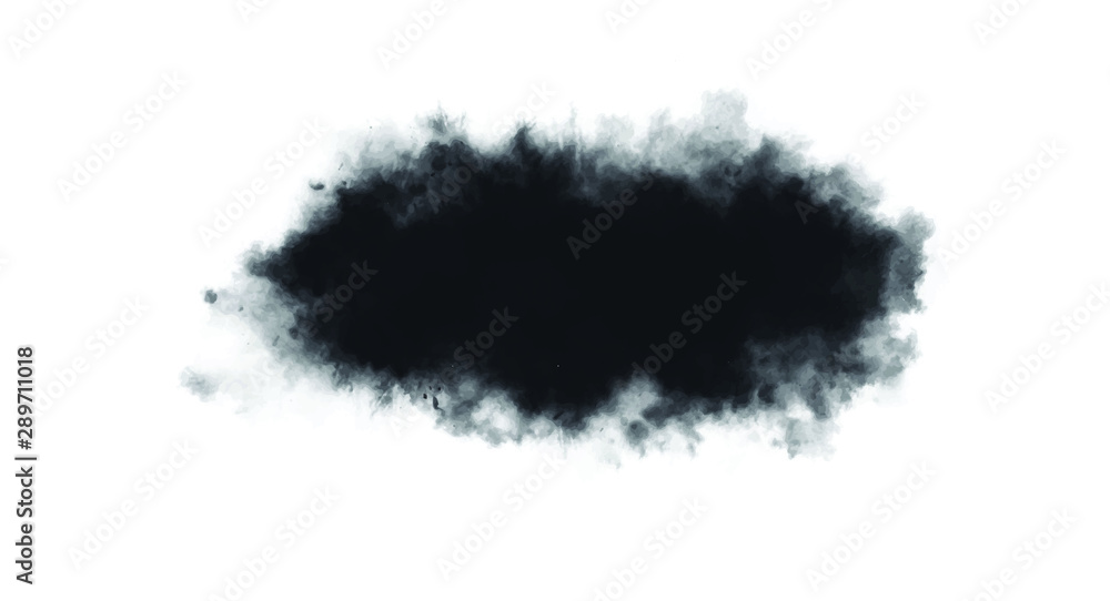 Abstract black watercolor background for your design, watercolor background concept, vector.