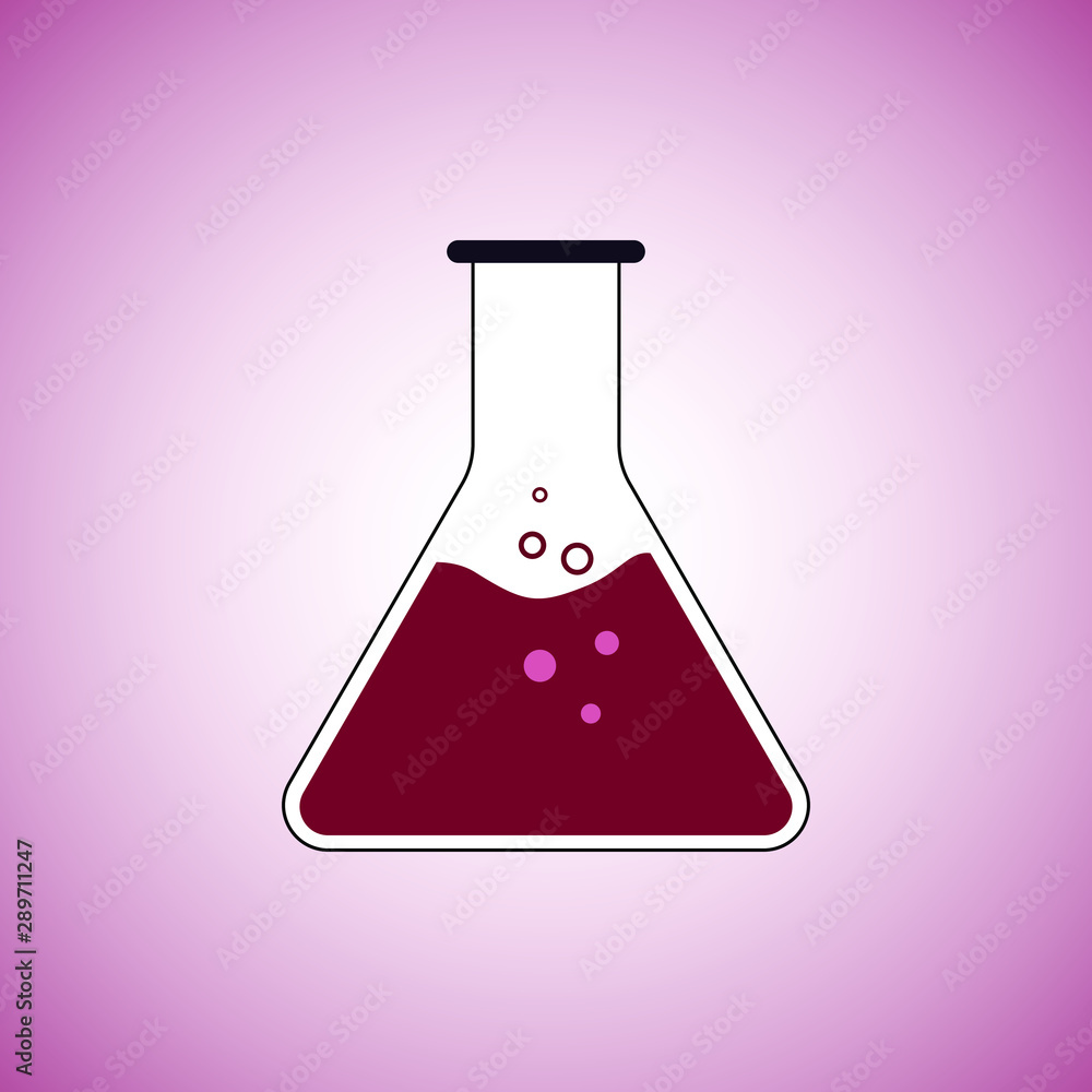 laboratory flask with blue liquid isolated on white background laboratory flask with blue liquid isolated on white background