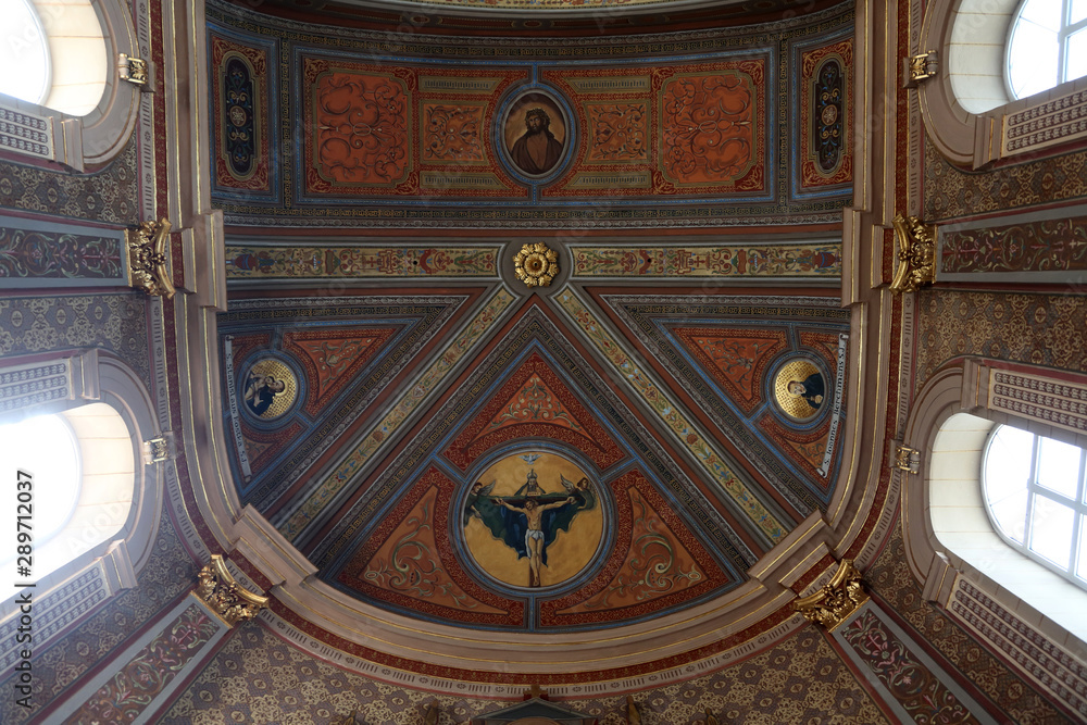 Frescoes on the ceiling of the church of St. Aloysius in Travnik, Bosnia and Herzegovina 