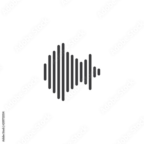Sound wave graphic design template vector isolated illustration 