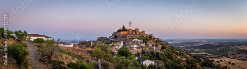 Sunset view of Monsaraz village, Alqueva, Portugal