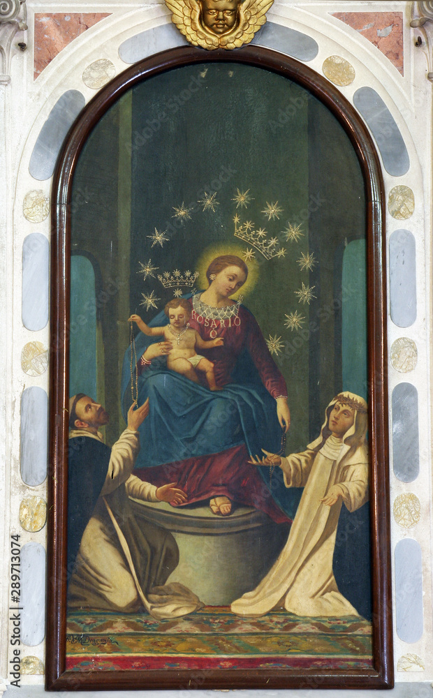 Our Lady of Pompeii altarpiece in the chapel of Our Lady of Health in Vela Luka, Korcula island, Croatia Our Lady of Pompeii altarpiece in the chapel of Our Lady of Health in Vela Luka, Korcula island, Croatia