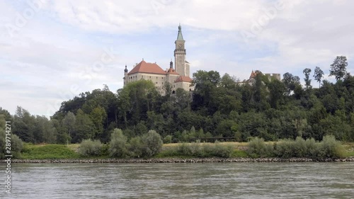 Wallsee Castle in Wallsee-Sindelburg on the bank of the Danube