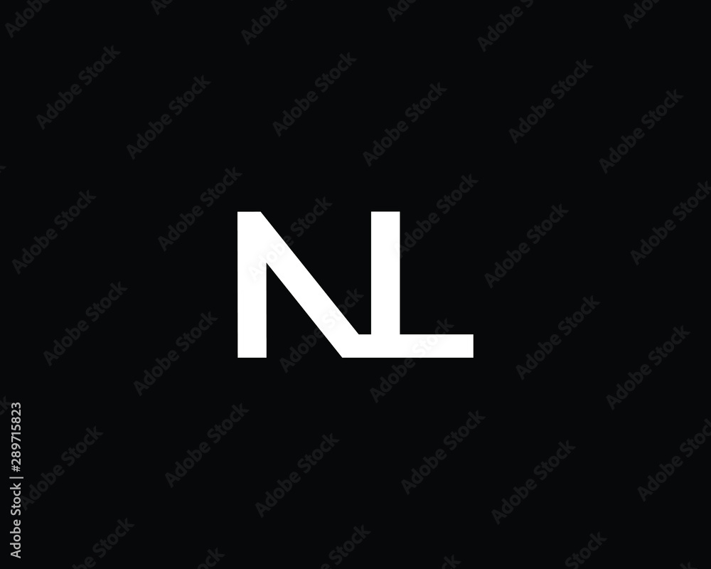 Creative Professional Trendy Letter NL Logo Design in Black and White Color , Initial Based Alphabet Icon Logo Creative Professional Trendy Letter NL Logo Design in Black and White Color , Initial Based Alphabet Icon Logo