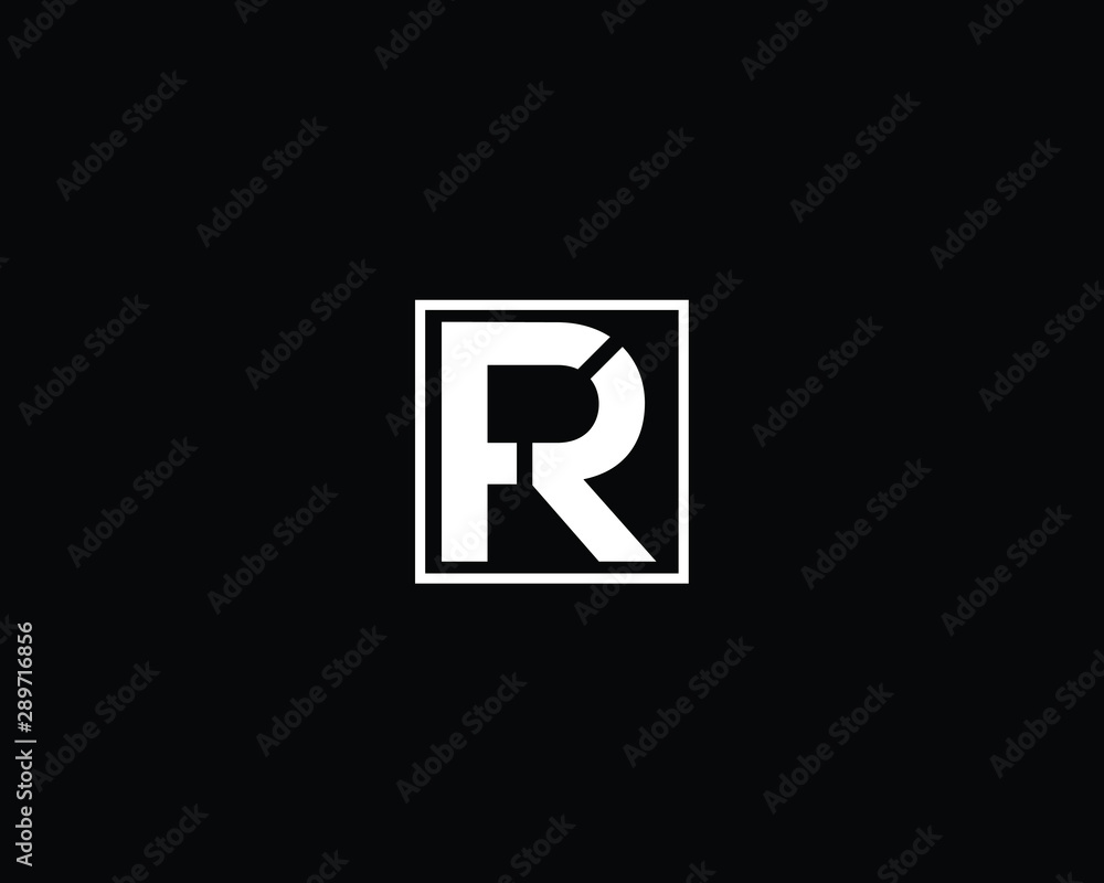 Creative Professional Trendy Letter FR RF Logo Design in Black and White Color , Initial Based Alphabet Icon Logo Creative Professional Trendy Letter FR RF Logo Design in Black and White Color , Initial Based Alphabet Icon Logo
